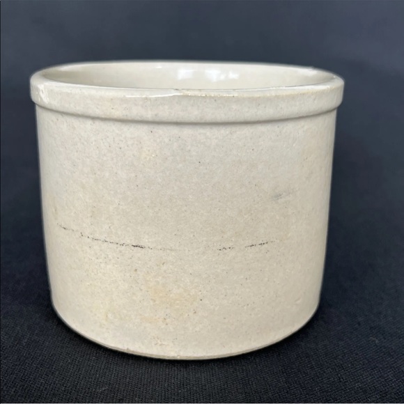 Vintage Robinson Ransbottom Pottery 1pint Crock Hand Painted Tulip Floral Basket - Picture 3 of 5